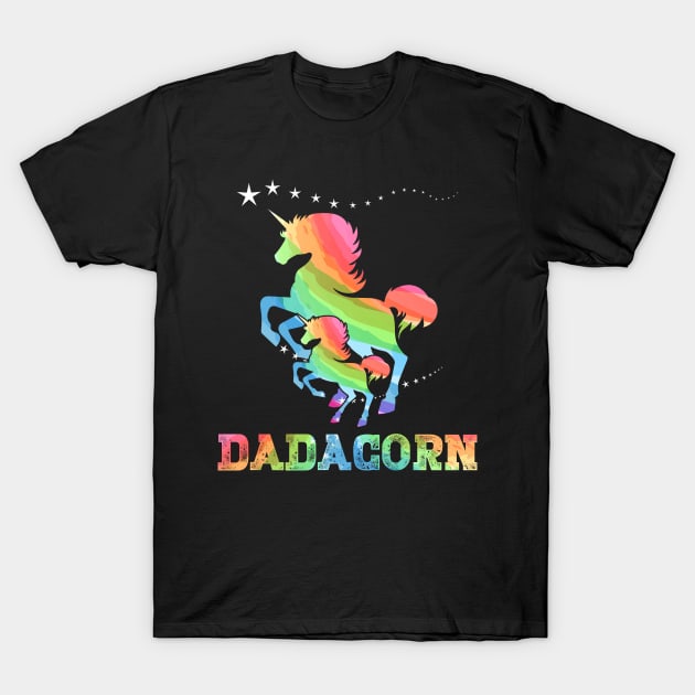 Dadacorn Muscle Unicorn Dad Baby Fathers Day funny Gift T-Shirt by Kaileymahoney